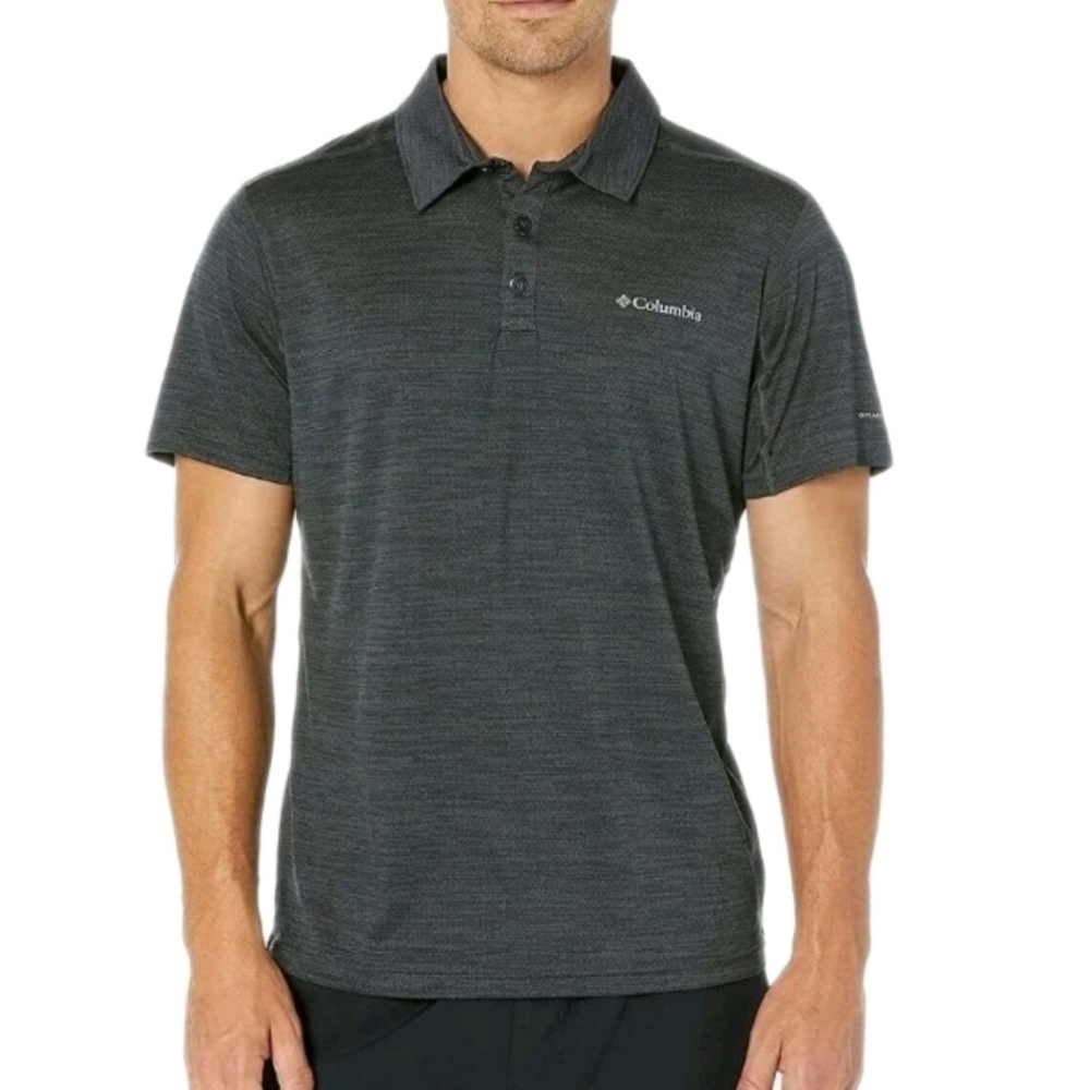 Columbia Polo Golf Shirt Omni-Wick Men’s Size 2XL Short Sleeve Gray Work Preppy